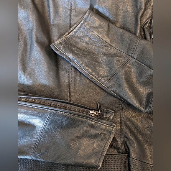 Guess by Marciano 2000s Vintage Grey Leather Jacket - Picture 6 of 16